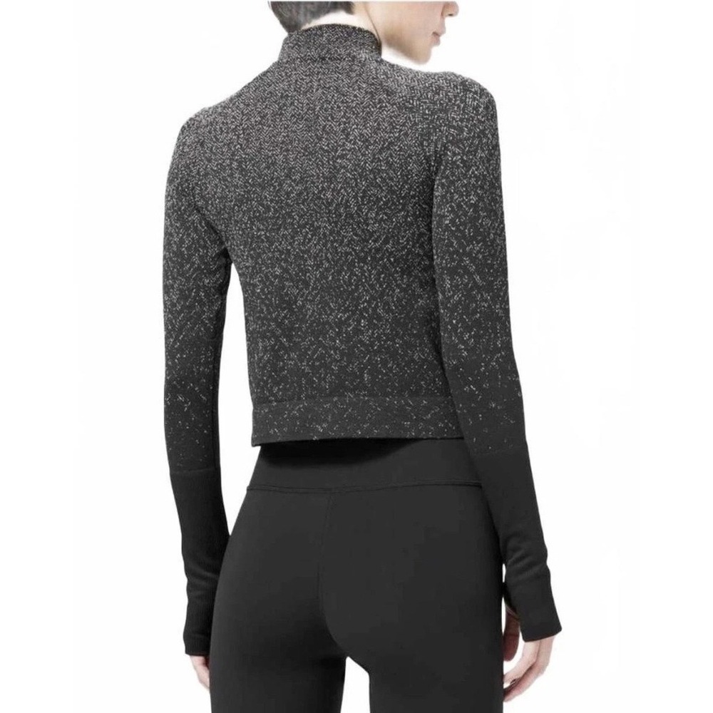 Lululemon Rest Less Half Zip Pullover Herringbone Black White Women Size 8‎ - Picture 13 of 13